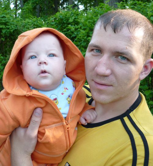 Михаил Шляпугин с сынишкой Тимофеем