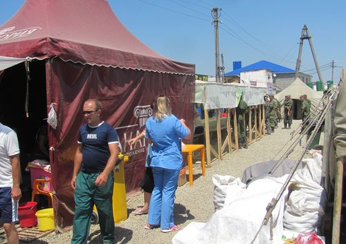 В штабе работают кухня и медпункт