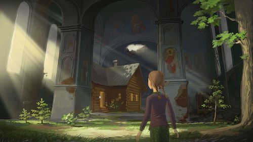 Эскизы к мультфильму "Серафим"