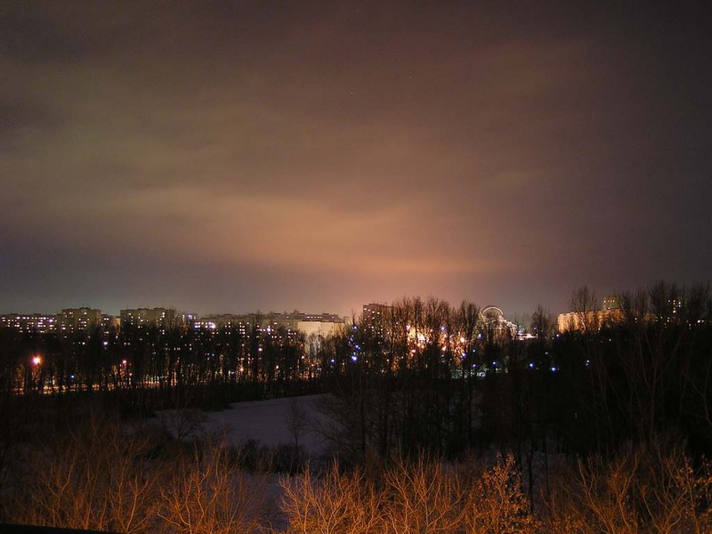 Заречный район. Вид ночью