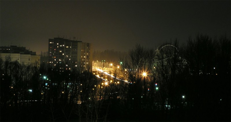 Вид на Заречный район в темное время суток (фото 2)