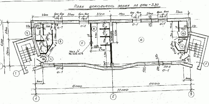 Поэтажный план цокольного этажа