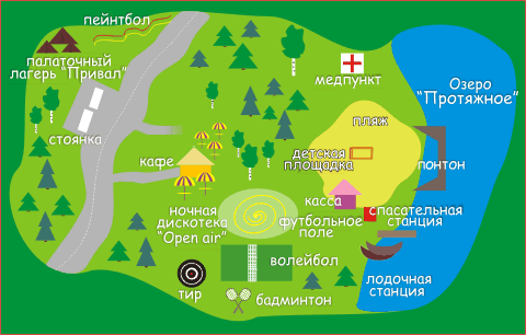 Схема расположения рулезов на Протяжке